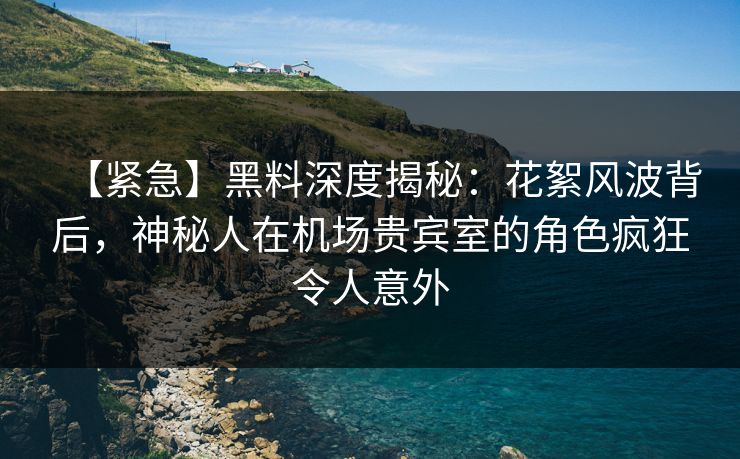 【紧急】黑料深度揭秘：花絮风波背后，神秘人在机场贵宾室的角色疯狂令人意外